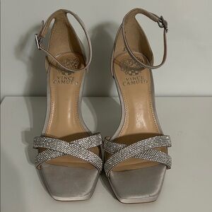 Vince Camuto Silver Strappy Heels